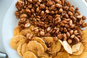 Banana Chips and Honey Roasted Peanuts