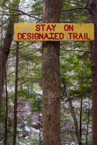 importance of following trail signage