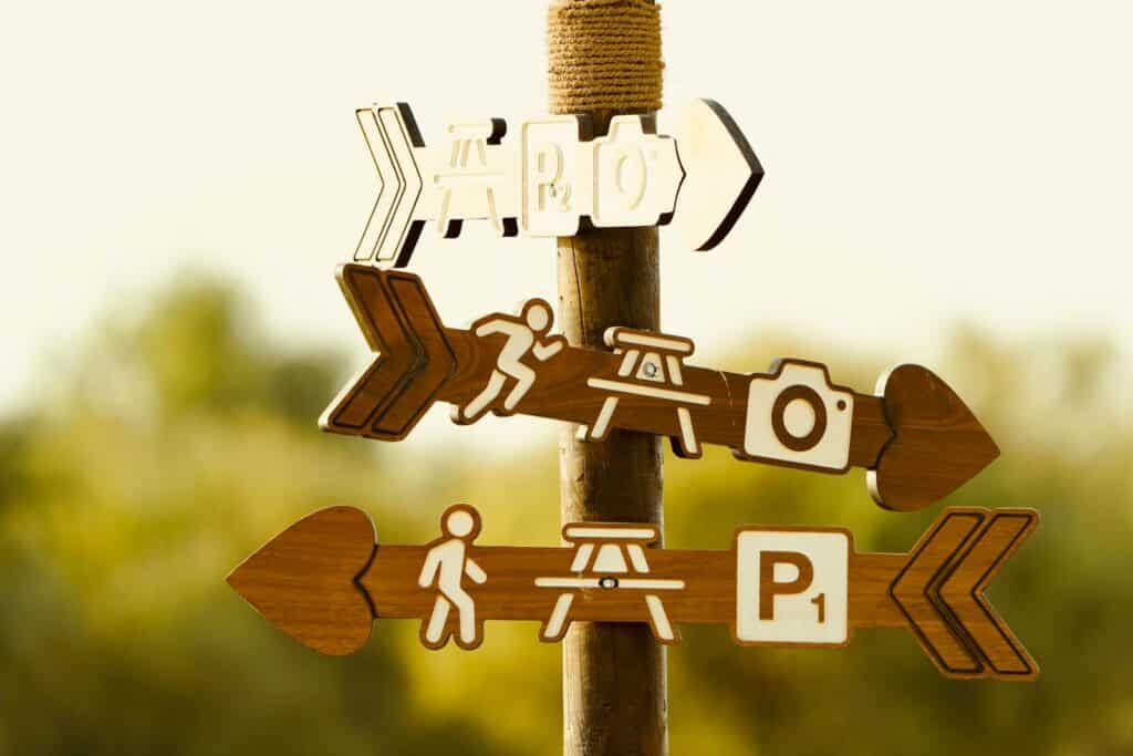 trail running signs